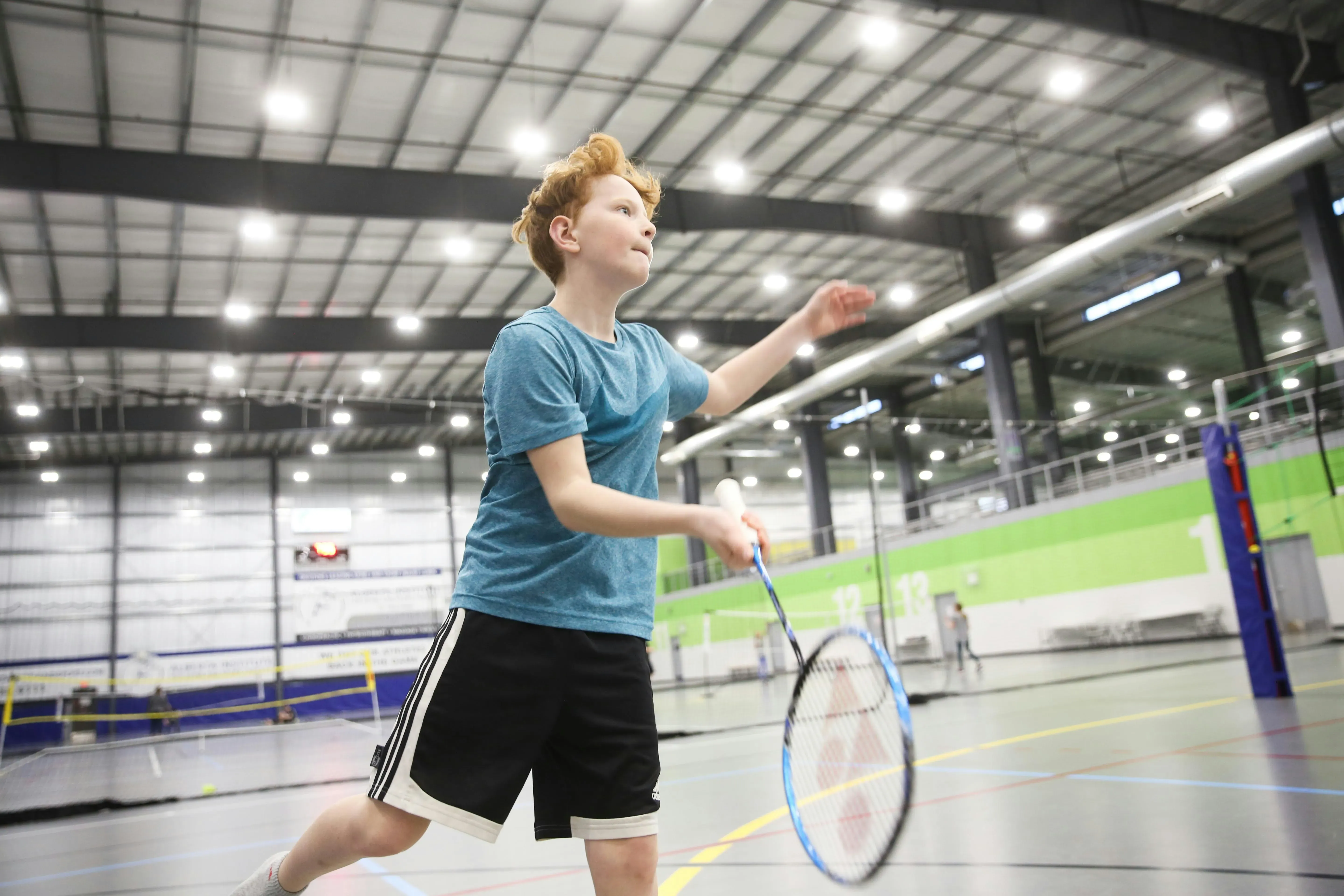 Junior badminton training